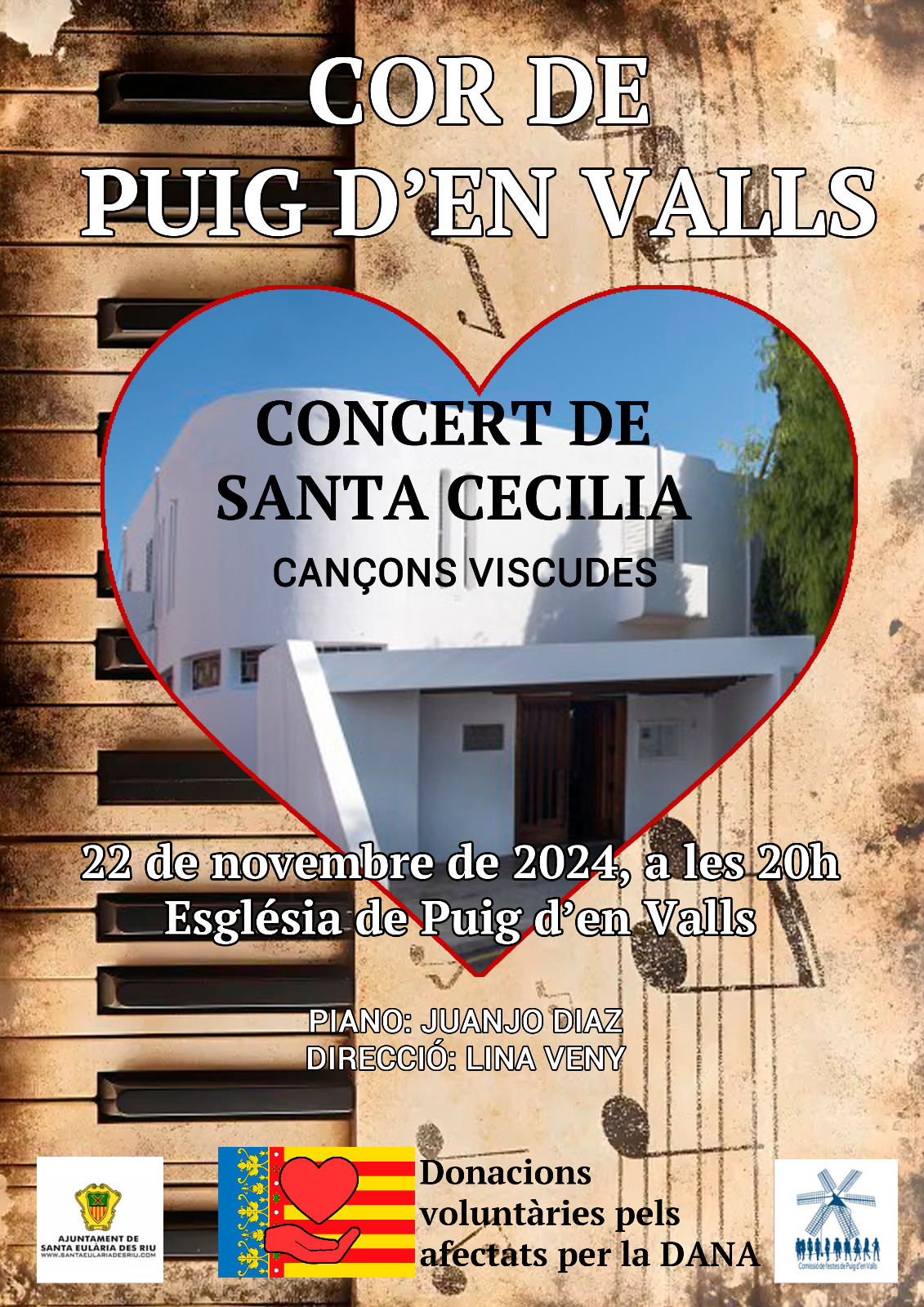 Dos concerts en solidaritat amb els afectats per la DANA com a al·licient per celebrar la patrona dels músics