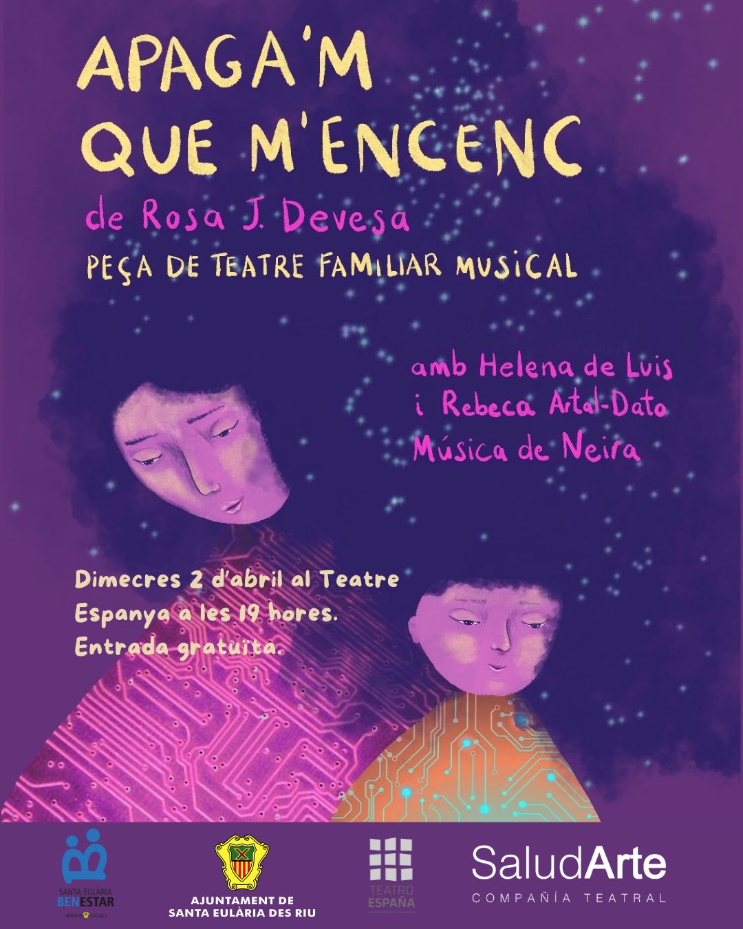 Apaga’m que m’encenc, l'obra de teatre musical contra l'addicció als mòbils en Santa Eulària