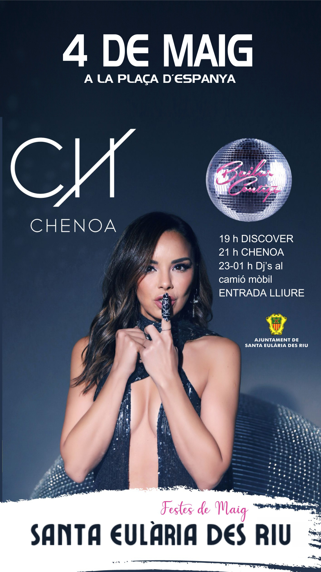 Chenoa i Discover, en concert a la plaça d'Espanya de Santa Eulària