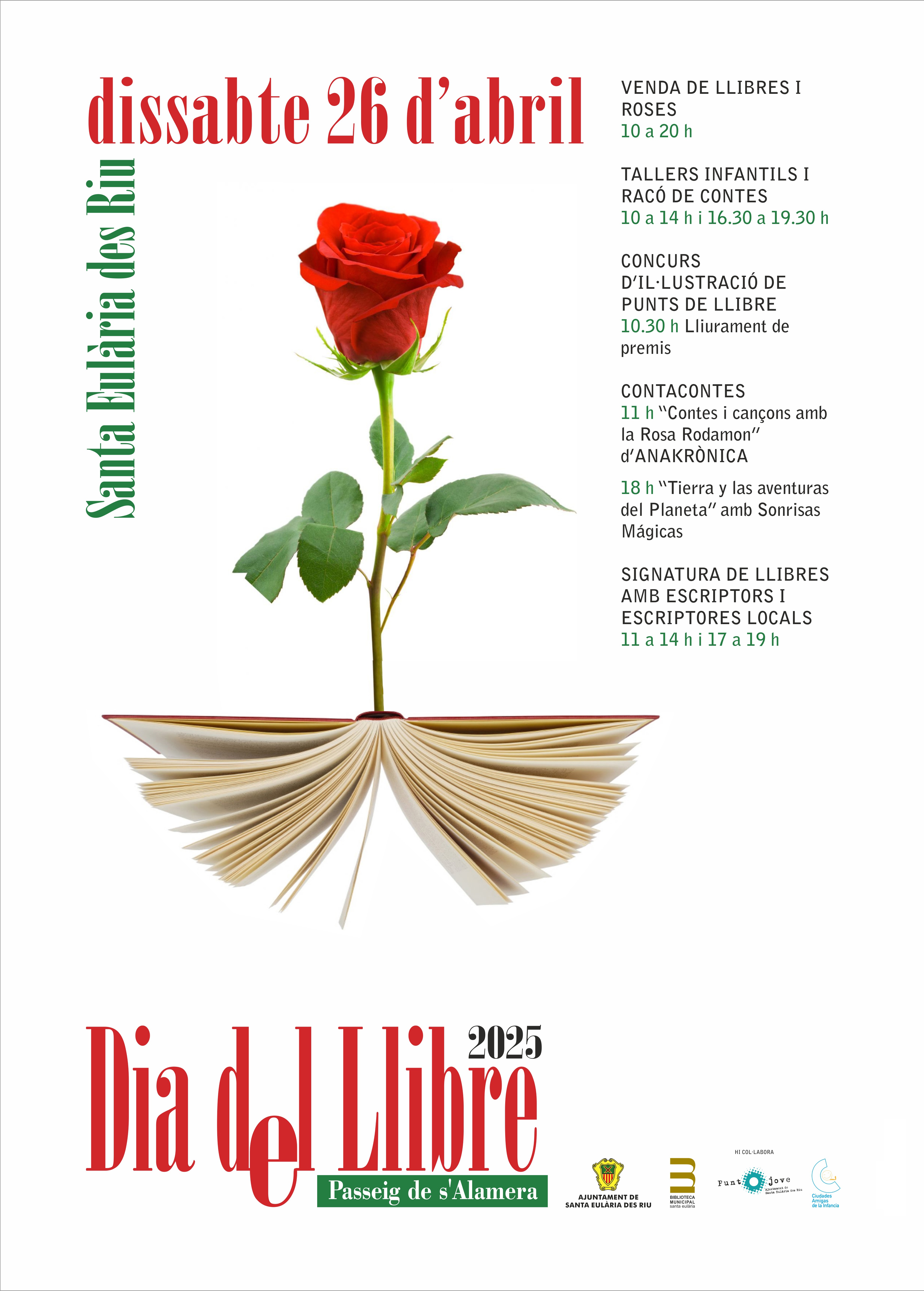 Santa Eulària des Riu celebrarà el Dia del Llibre 2025 amb una jornada plena de literatura i activitats per a totes les edats