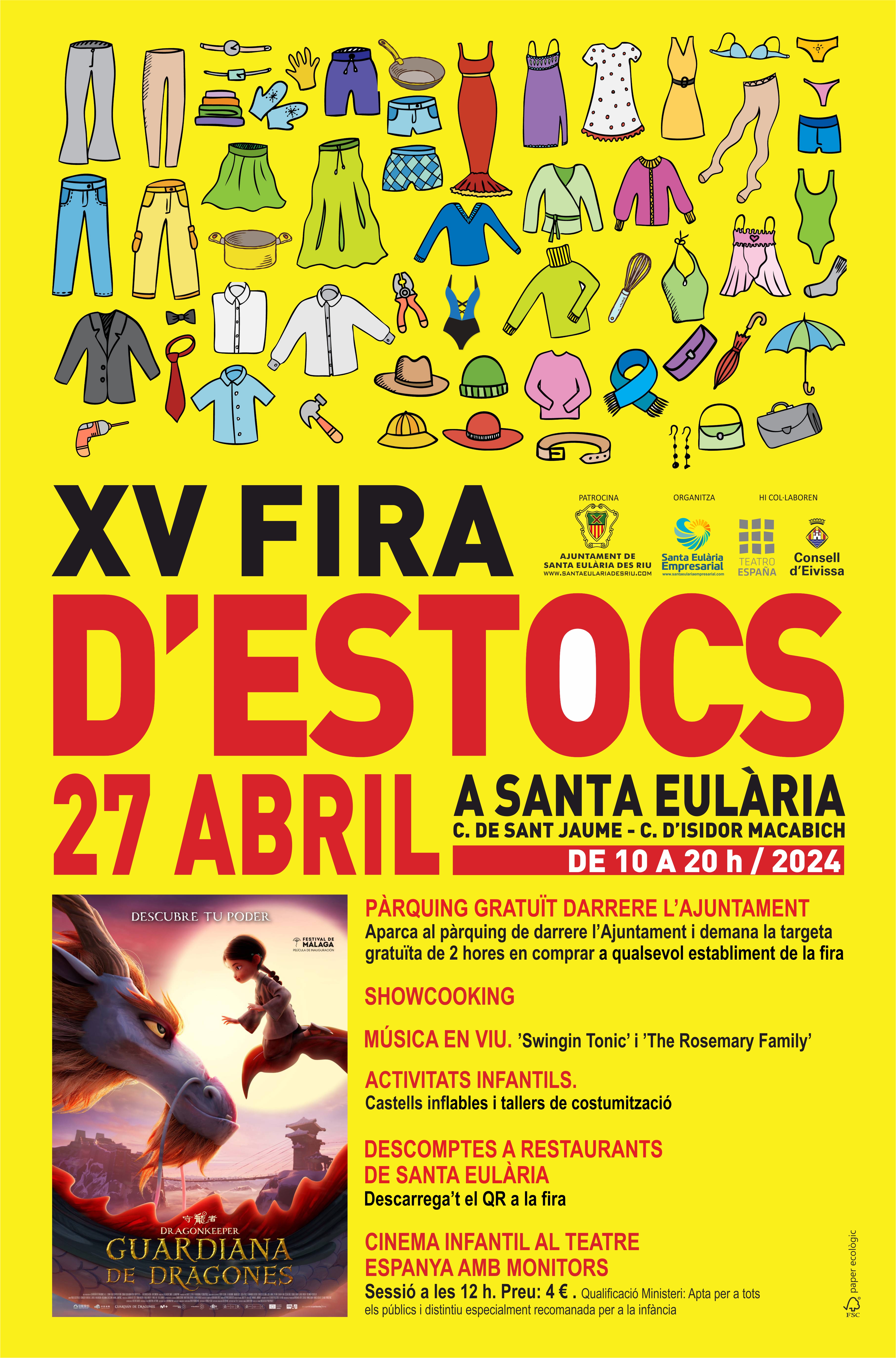 Gangues, descomptes en restaurants, activitats infantils i música per a la XV edició de la Fira d’Estocs de Primavera