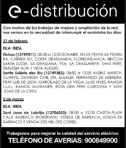 CORTE DE LUZ 27 DE FEBRERO