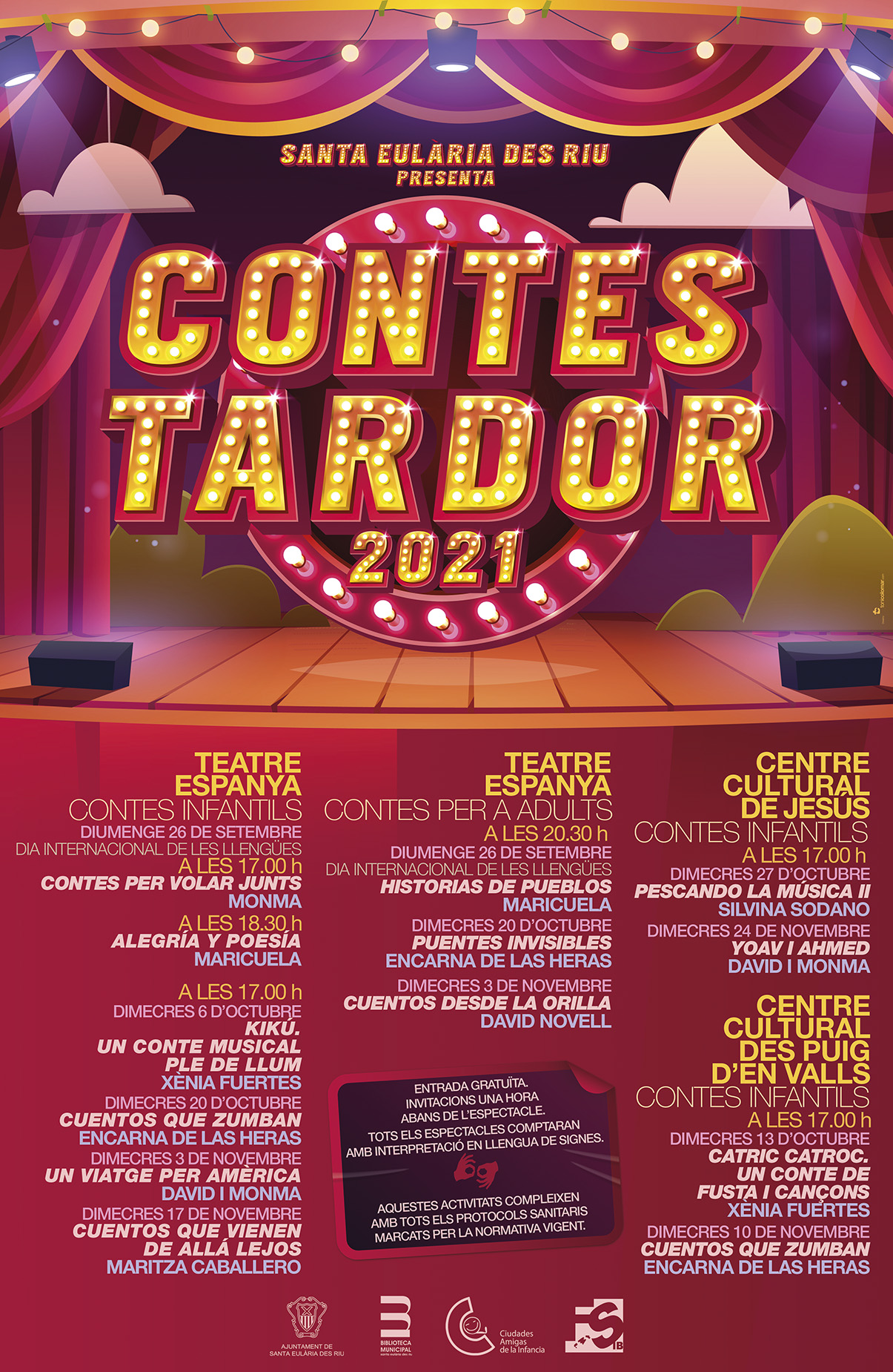 Diumenge s'inicia la temporada de ‘Contes de Tardor 2021', les actividats dels quals tendran intèrprets en llengua de signes