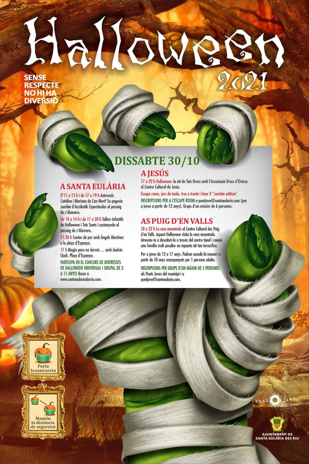 Halloween arriba al municipi amb una casa del terror, escape room, espectacles i contes de por, així com un concurs de disfresses