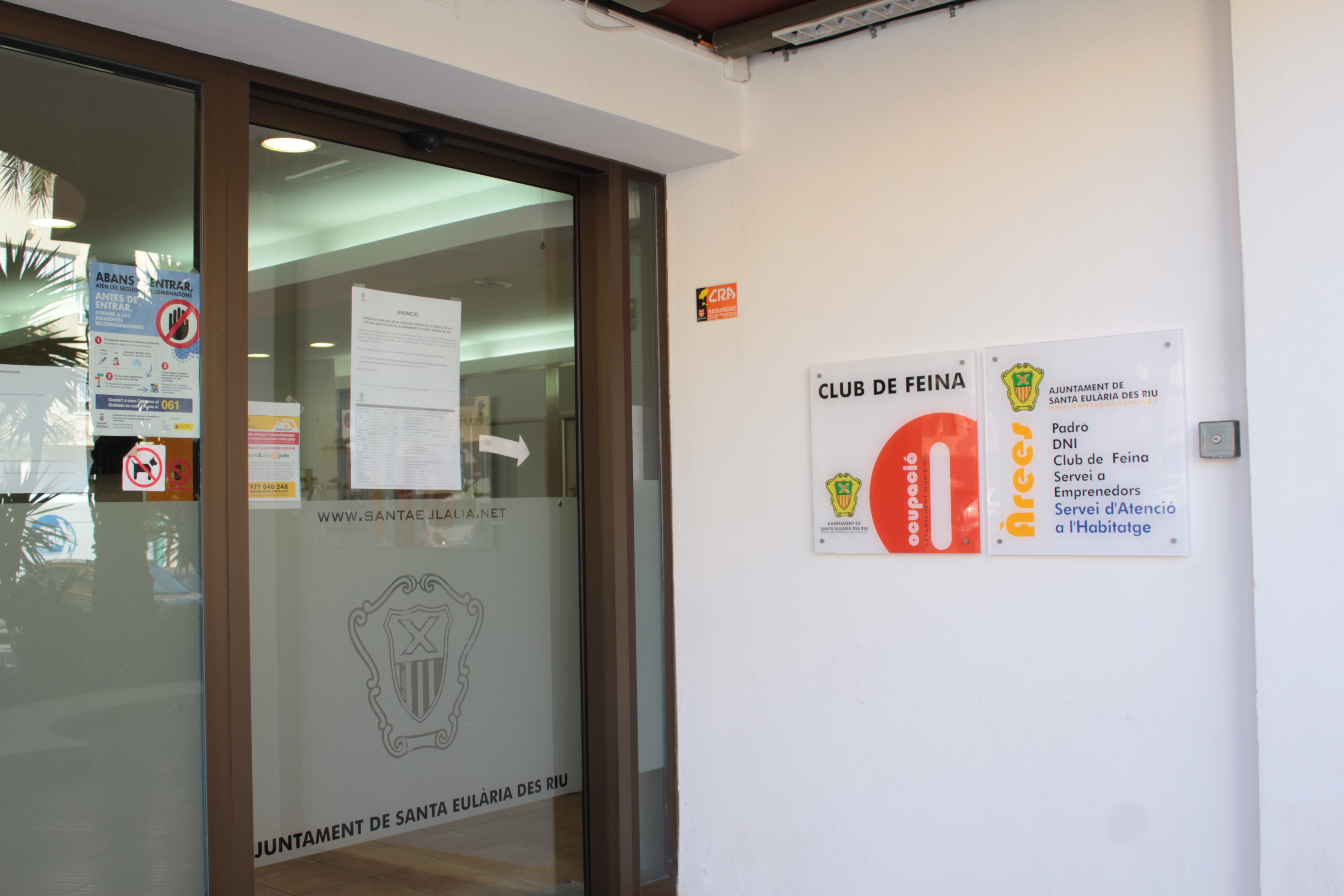 Horari especial aquest dissabte de l'oficina de Padró de Santa Eulària des Riu només per a consultar el cens electoral de cara a les eleccions europees del 9 de juny