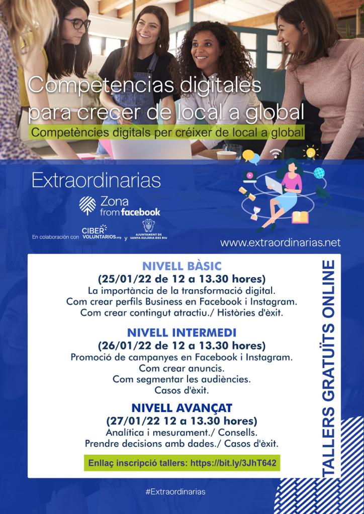 Santa Eulària, la Fundación Cibervoluntarios i Zona from Facebook col·laboraran per formar en màrqueting digital a dones emprenedores