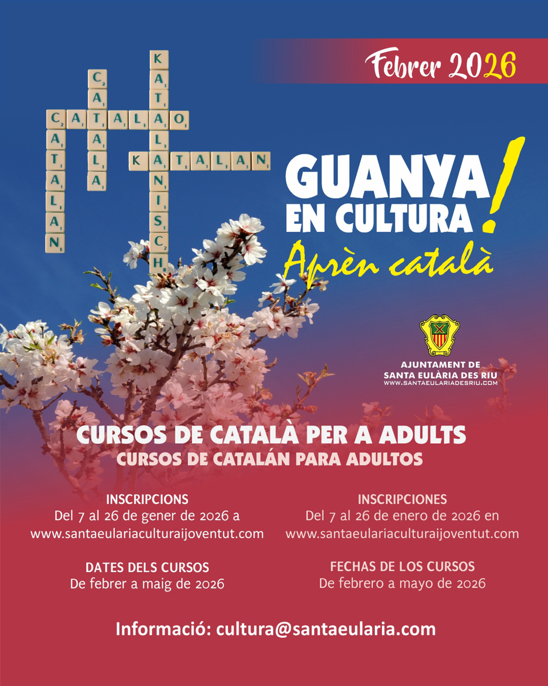 Cursos de català per a persones adultes període de febrer a maig de 2026