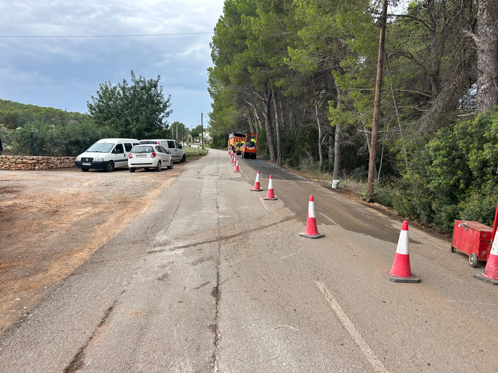 Tall de trànsti en un tram del Camí des Fil