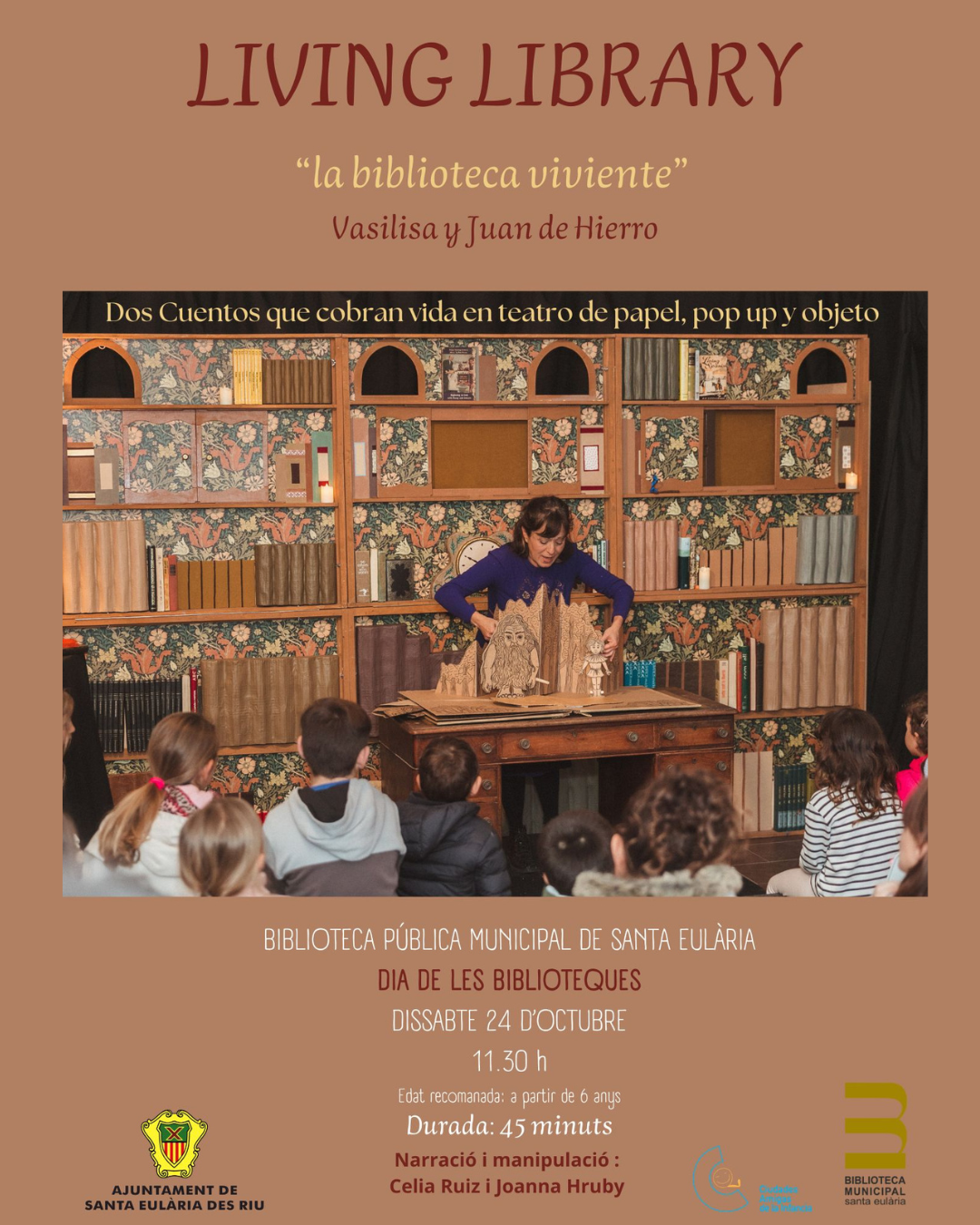 La Biblioteca Municipal de Santa Eulària celebra el Dia de les Biblioteques amb un espectacle de contes teatralitzats
