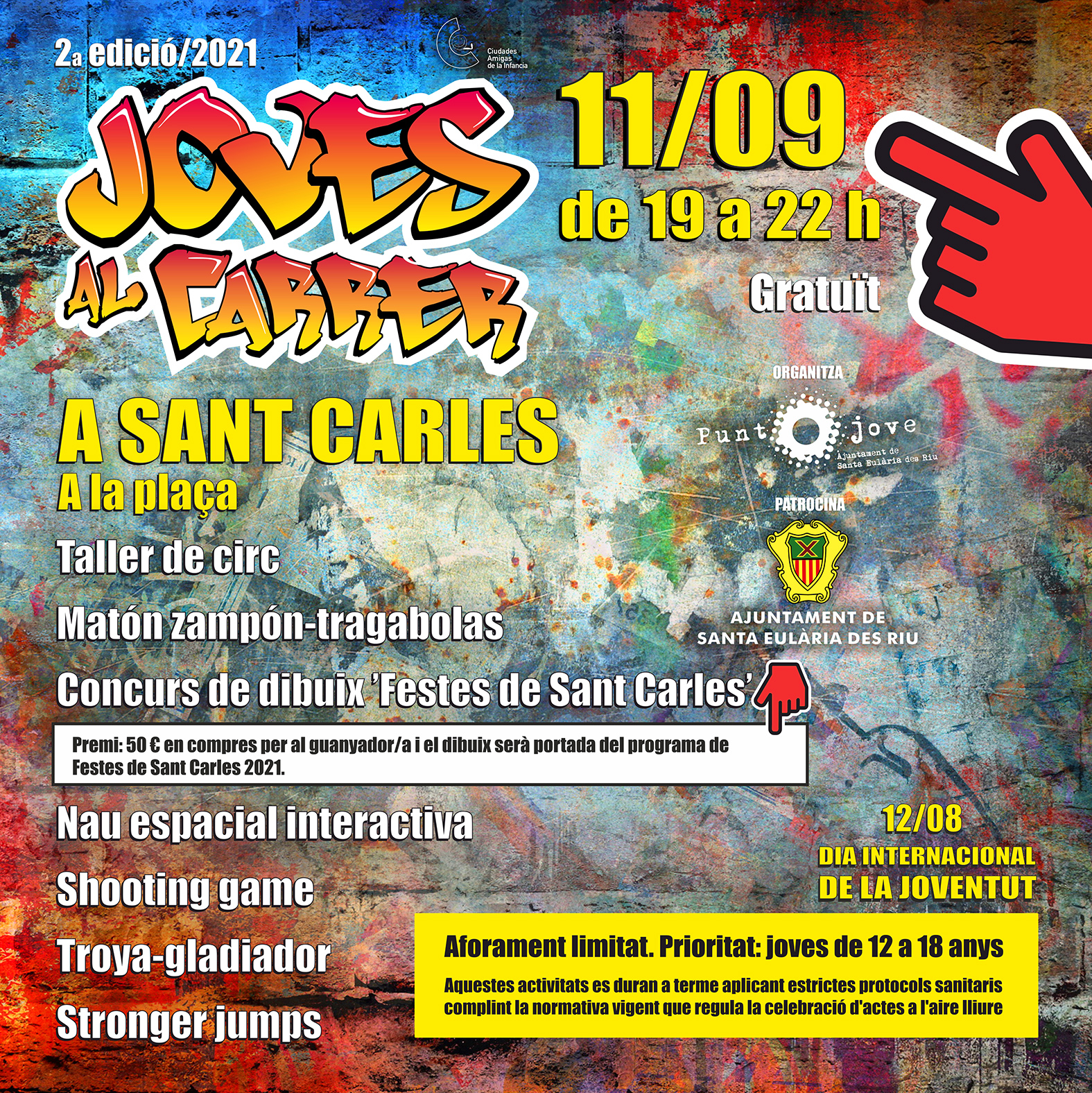 El II Joves al carrer tanca aquest dissabte a Sant Carles amb circ, shooting games i un concurs per a triar la imatge de les festes de la població