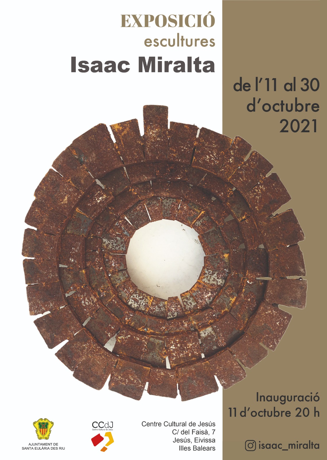 Mostra d'esculptures d'Isaac Miralta al Centre Cultural de Jesús