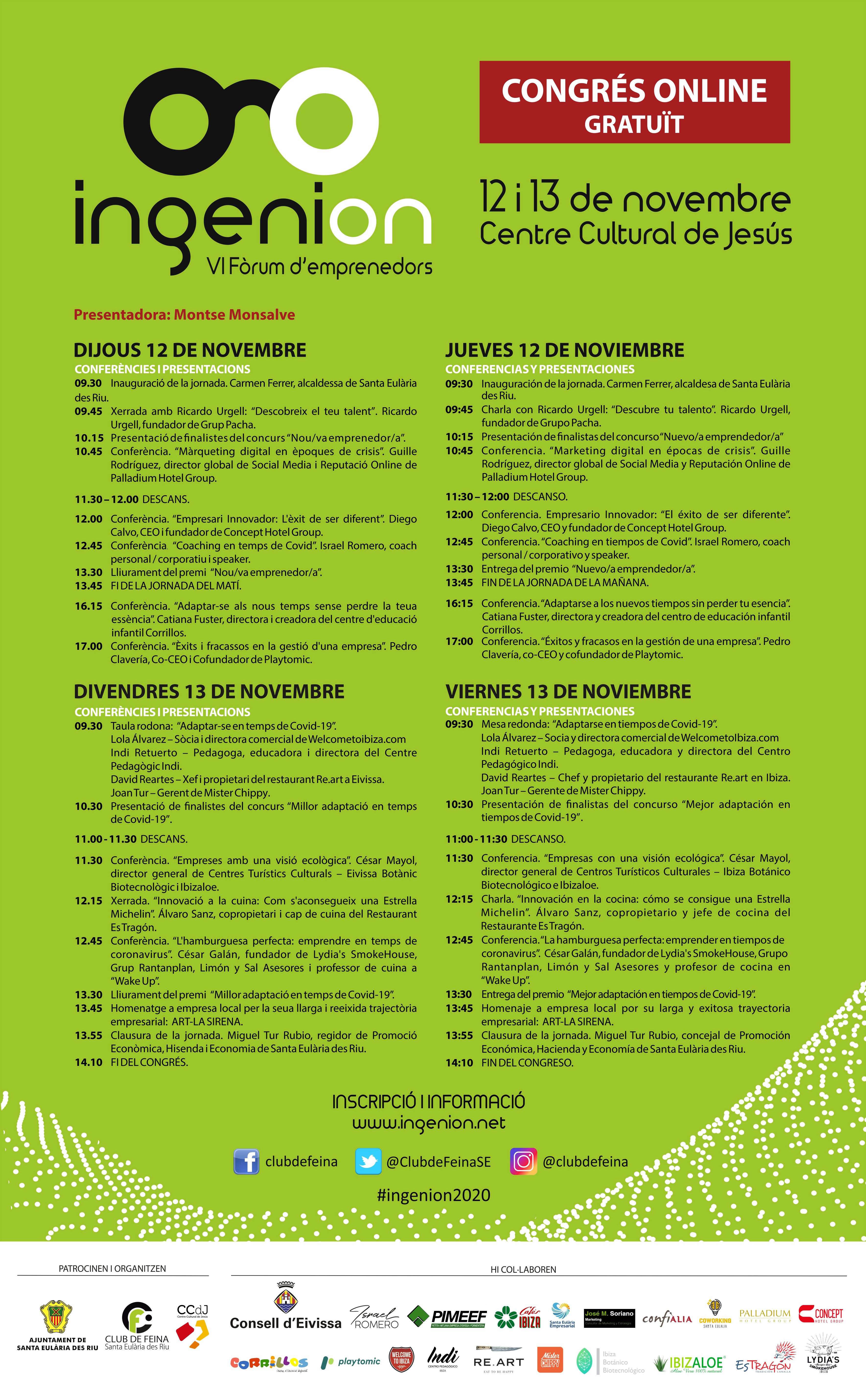 CARTELL INGENION PROGRAMA DEFINITU