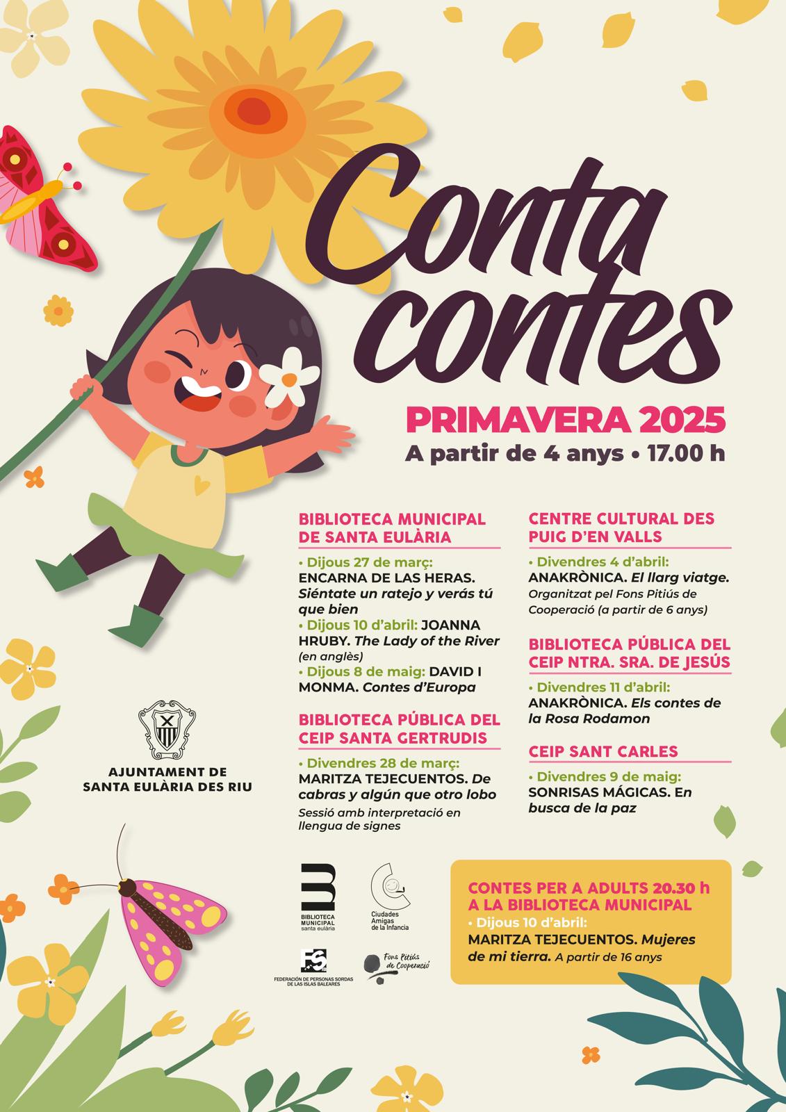 Mesos de màgia literària per a totes les edats a Santa Eulària amb els Contacontes de Primavera