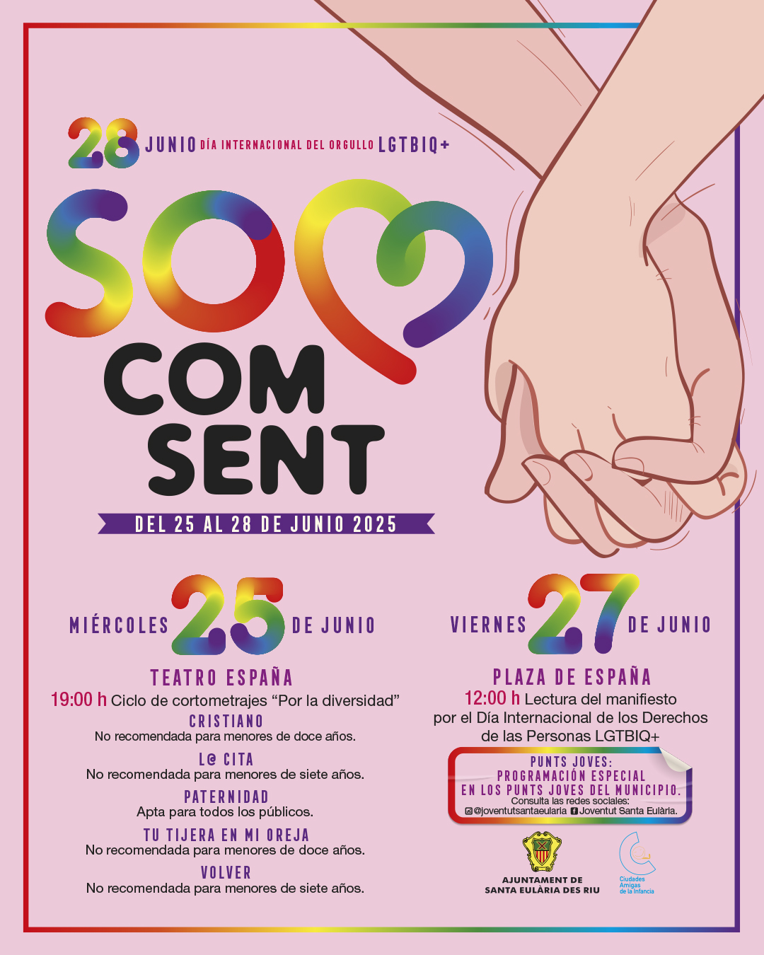 Santa Eulària des Riu celebra el Día del Orgullo LGTBIQ+ con actividades de sensibilización y promoción de la diversidad