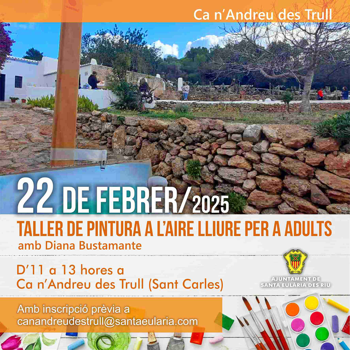 El museu etnogràfic Ca n'Andreu des Trull organitza el 22 de febrer un taller de pintura a l'aire lliure
