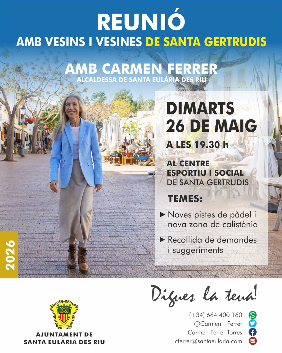 La iniciativa Digues la teua se traslada a Santa Gertrudis el 26 de mayo
