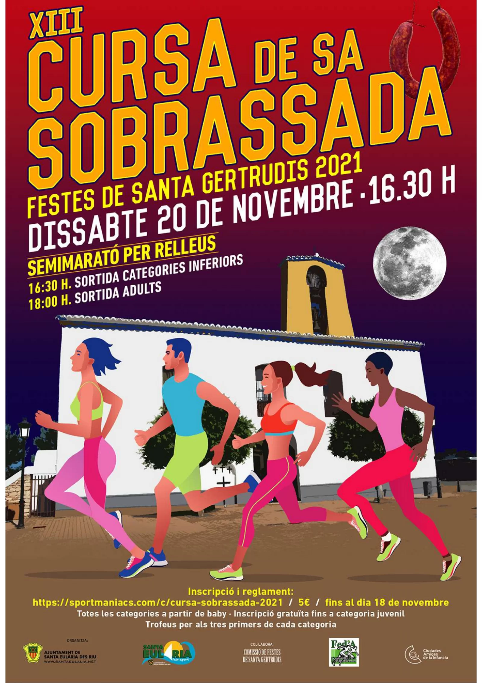 Obertes les inscripcions per a la Cursa de sa Sobrassada que se celebrarà a Santa Gertrudis el próxim 20 de novembre