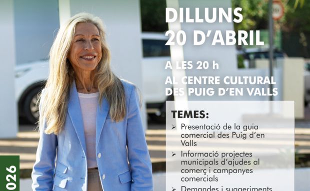 'Digues la teua' as Puig d'en Valls amb el sector comercial el pròxim 20 d'abril de 2026