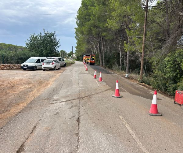 Tall de trànsti en un tram del Camí des Fil