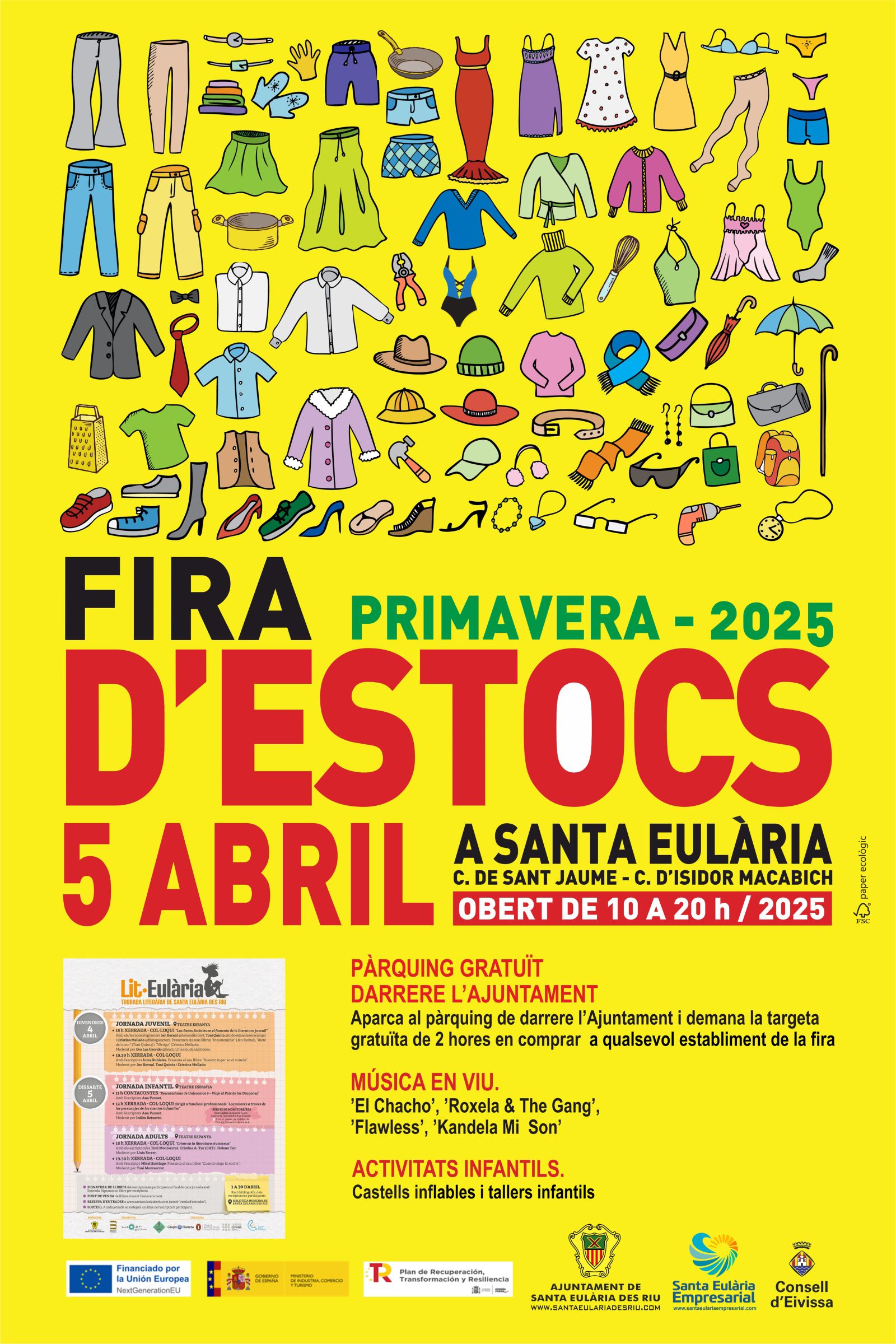 La XVI Fira d’Estocs de primavera arriba a Santa Eulària amb música, activitats i multitud d'ofertes