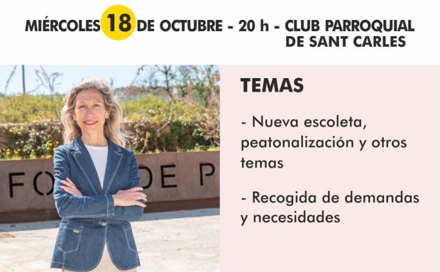 Digues la Teua a Sant Carles per parlar de la conversió en zona de vianants i la nova escoleta