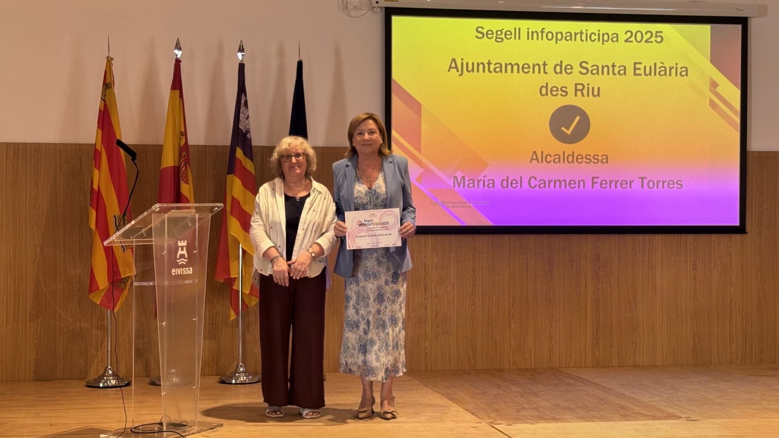 Santa Eulària aconsegueix un 10 en transparència i torna a obtenir el Segell Infoparticipa