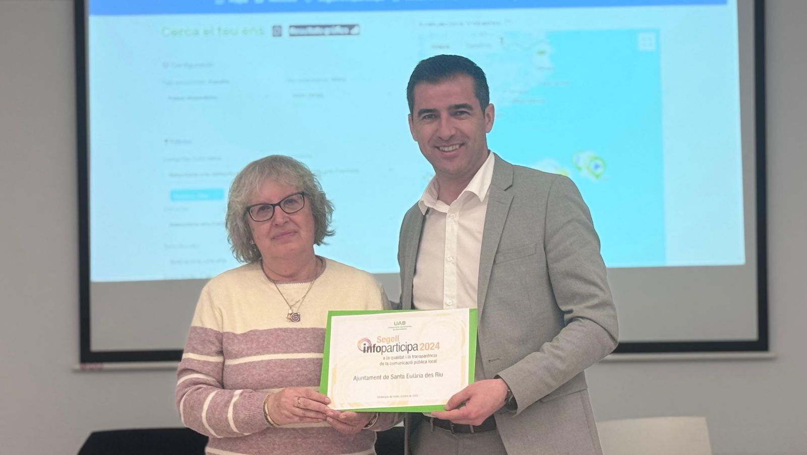 Santa Eulària des Riu rep el Segell Infoparticipa i torna a situar-se com el municipi més transparent de Balears