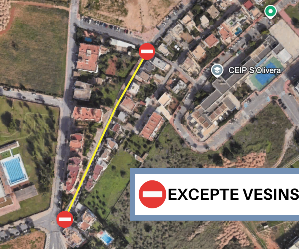 Inicio de las obras en la Avenida Ibiza en la localidad de Puig d'en Valls