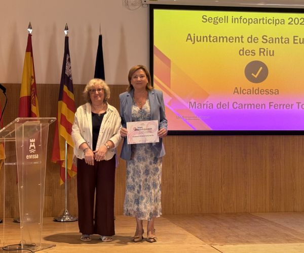 Santa Eulària aconsegueix un 10 en transparència i torna a obtenir el Segell Infoparticipa