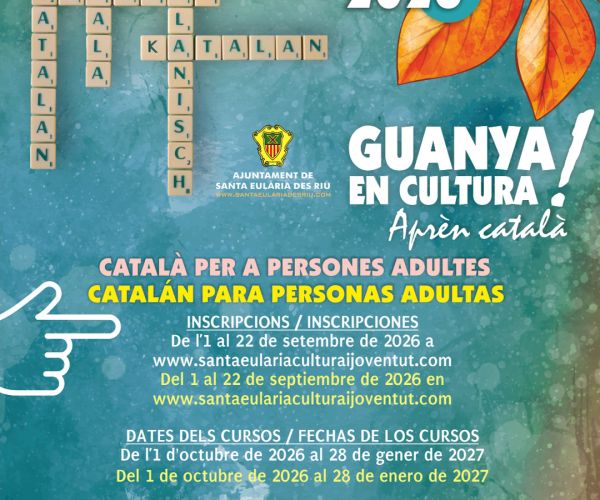 Santa Eulària des Riu obre una nova convocatòria de cursos de català per a adults per al període d'octubre a gener de 2027